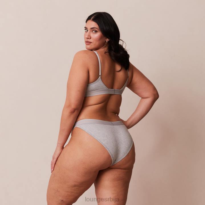 Комплет грудњака и тангица/гаћица од бамбуса минималног троугла Жене Lounge Доњи веш JPFL214 сива
