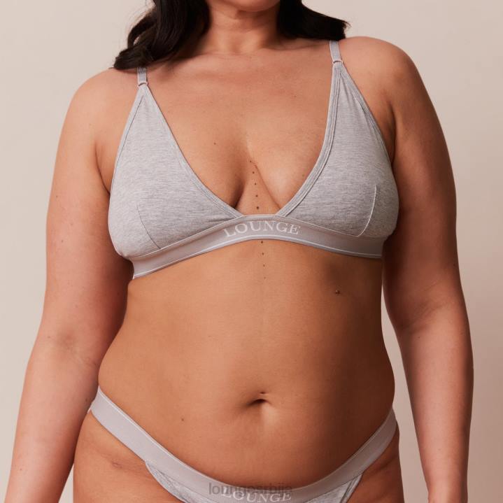 Комплет грудњака и тангица/гаћица од бамбуса минималног троугла Жене Lounge Доњи веш JPFL214 сива