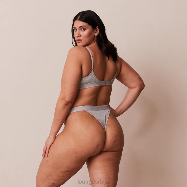 Комплет грудњака и тангица/гаћица од бамбуса минималног троугла Жене Lounge Доњи веш JPFL214 сива