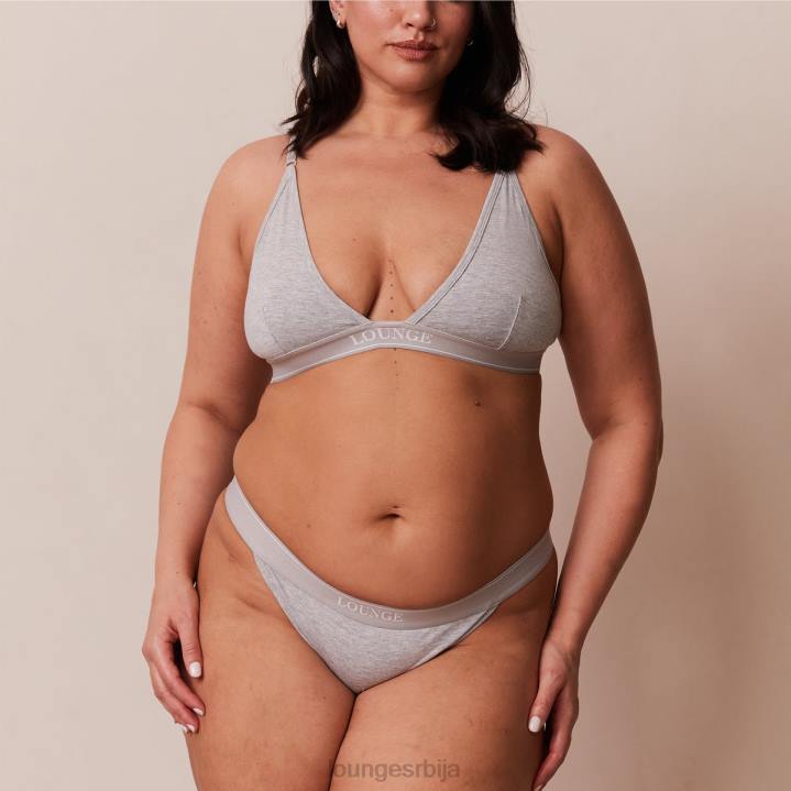 Комплет грудњака и тангица/гаћица од бамбуса минималног троугла Жене Lounge Доњи веш JPFL214 сива