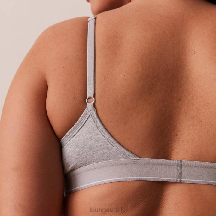 Комплет грудњака и тангица/гаћица од бамбуса минималног троугла Жене Lounge Доњи веш JPFL214 сива