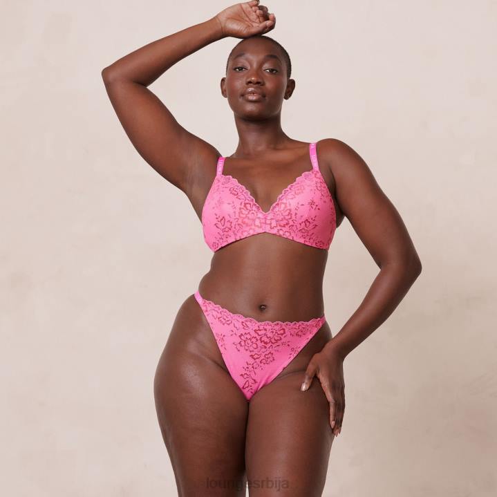 чипкани магични грудњак и танги сет Жене Lounge Доњи веш JPFL215 хот пинк