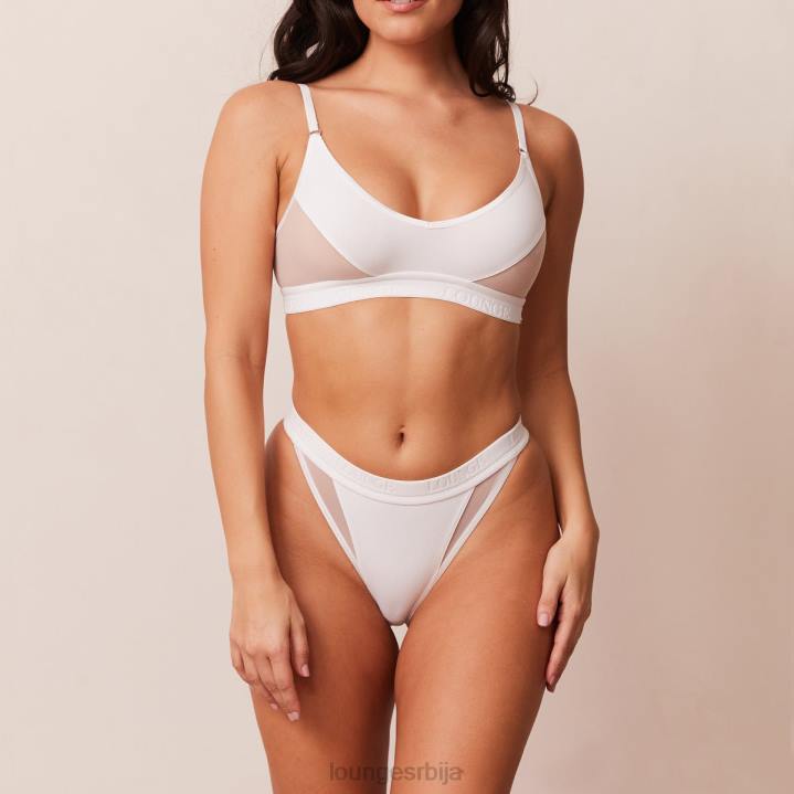сет мрежастих грудњака и тангица/гаћица Жене Lounge Доњи веш JPFL216 бео