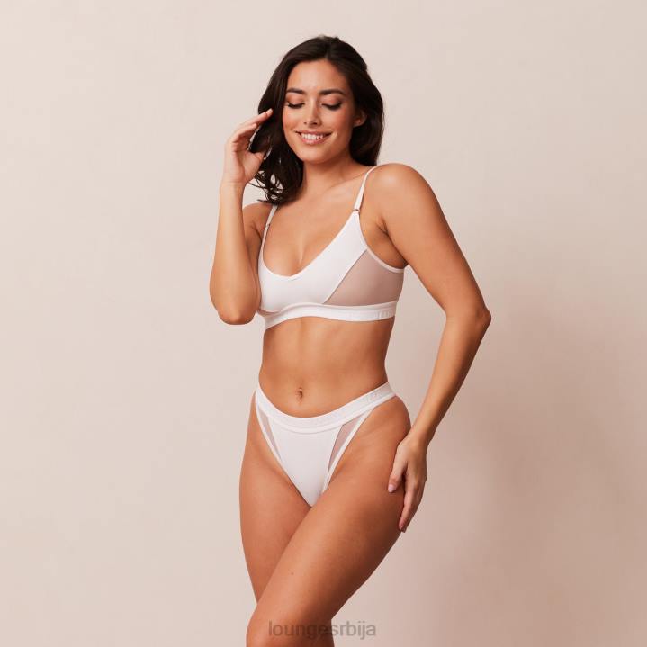 сет мрежастих грудњака и тангица/гаћица Жене Lounge Доњи веш JPFL216 бео