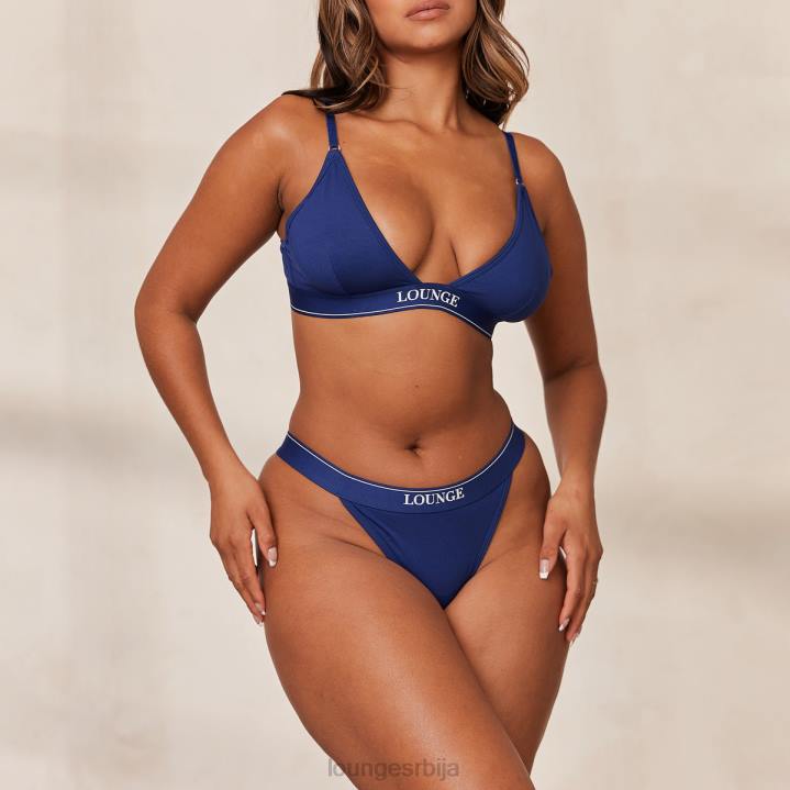Комплет грудњака и тангица/гаћица од бамбуса минималног троугла Жене Lounge Доњи веш JPFL217 морнарица