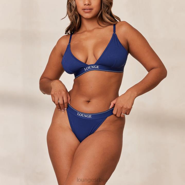 Комплет грудњака и тангица/гаћица од бамбуса минималног троугла Жене Lounge Доњи веш JPFL217 морнарица