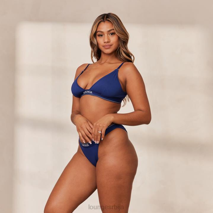 Комплет грудњака и тангица/гаћица од бамбуса минималног троугла Жене Lounge Доњи веш JPFL217 морнарица