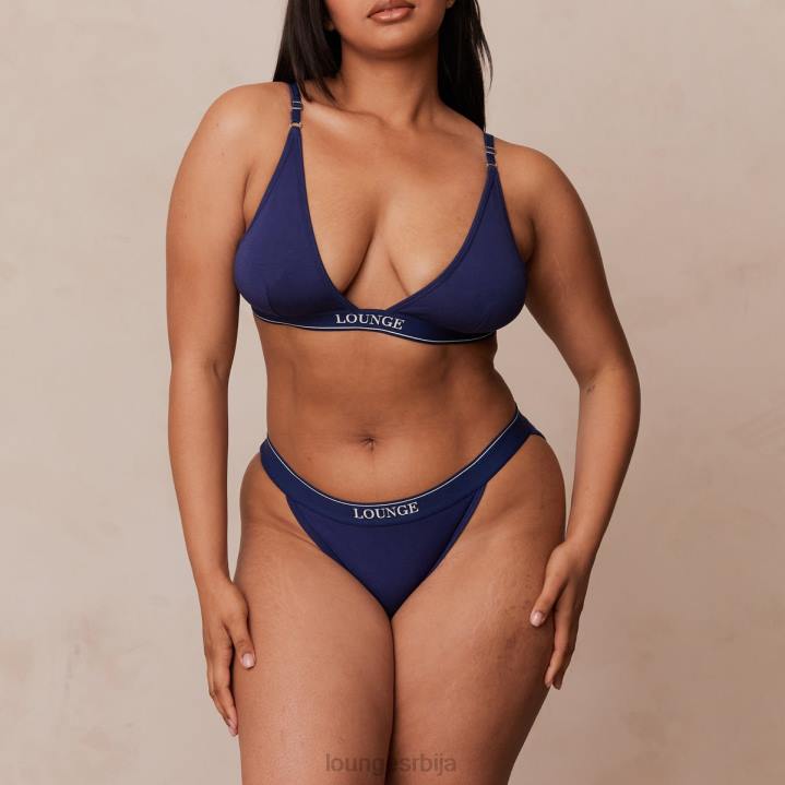 Комплет грудњака и тангица/гаћица од бамбуса минималног троугла Жене Lounge Доњи веш JPFL217 морнарица