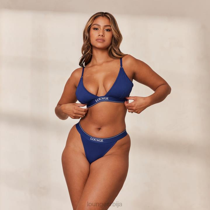 Комплет грудњака и тангица/гаћица од бамбуса минималног троугла Жене Lounge Доњи веш JPFL217 морнарица