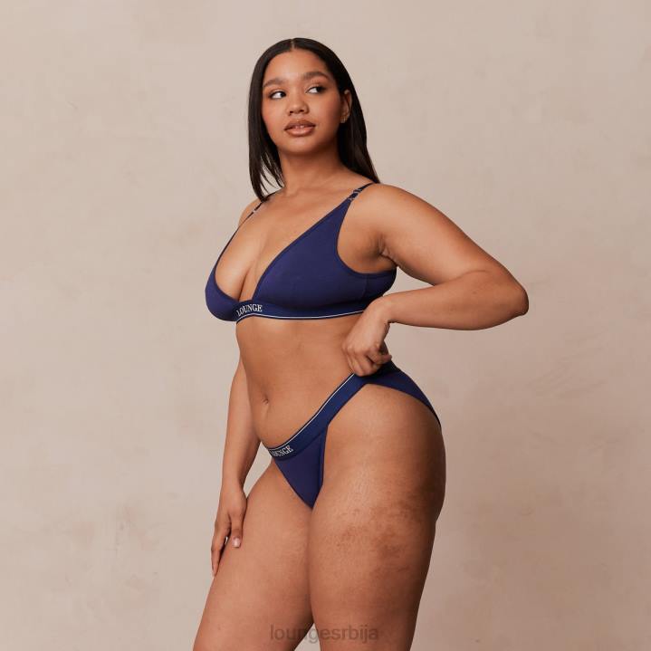 Комплет грудњака и тангица/гаћица од бамбуса минималног троугла Жене Lounge Доњи веш JPFL217 морнарица
