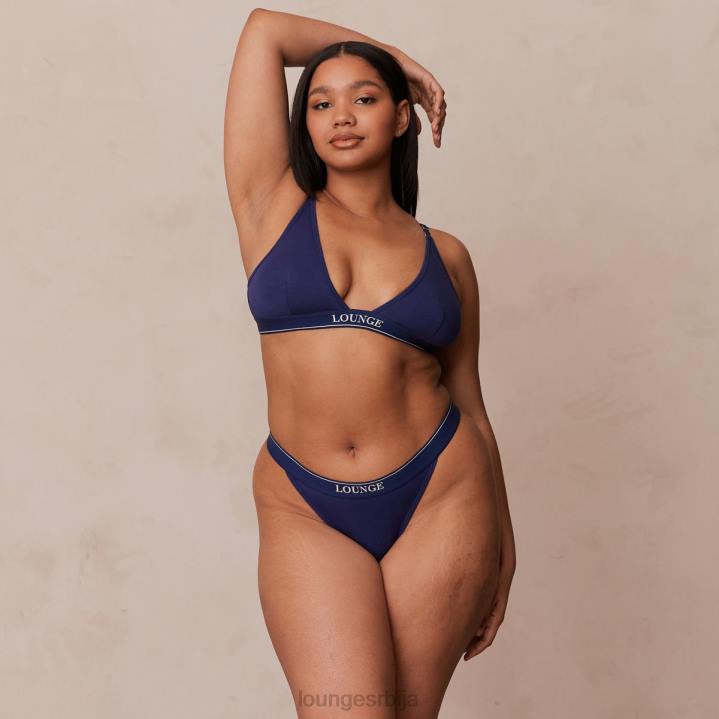 Комплет грудњака и тангица/гаћица од бамбуса минималног троугла Жене Lounge Доњи веш JPFL217 морнарица