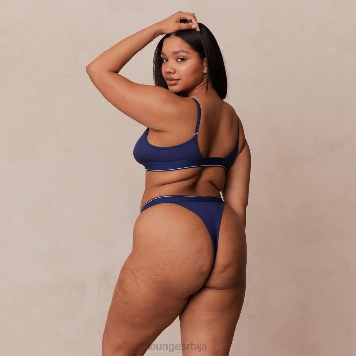 Комплет грудњака и тангица/гаћица од бамбуса минималног троугла Жене Lounge Доњи веш JPFL217 морнарица