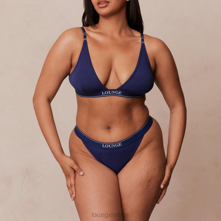 Комплет грудњака и тангица/гаћица од бамбуса минималног троугла Жене Lounge Доњи веш JPFL217 морнарица