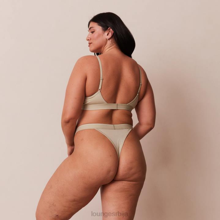 Комплет грудњака и тангица/гаћица од бамбуса минималног троугла Жене Lounge Доњи веш JPFL218 маслина