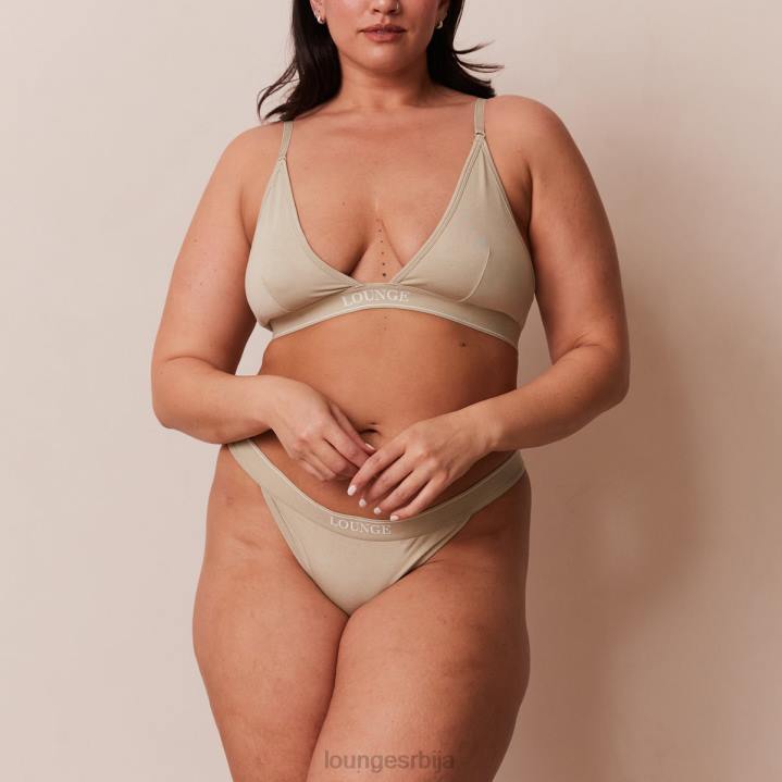 Комплет грудњака и тангица/гаћица од бамбуса минималног троугла Жене Lounge Доњи веш JPFL218 маслина