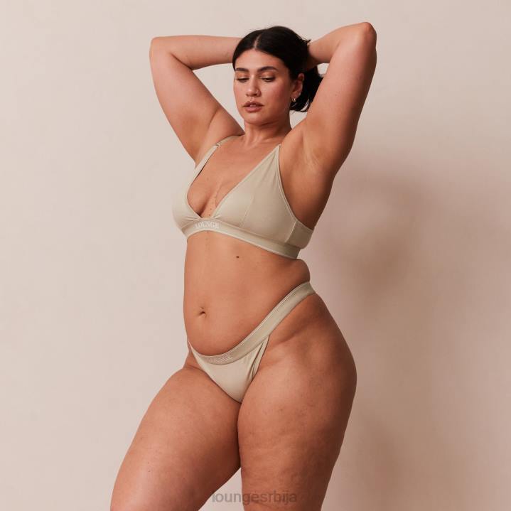 Комплет грудњака и тангица/гаћица од бамбуса минималног троугла Жене Lounge Доњи веш JPFL218 маслина