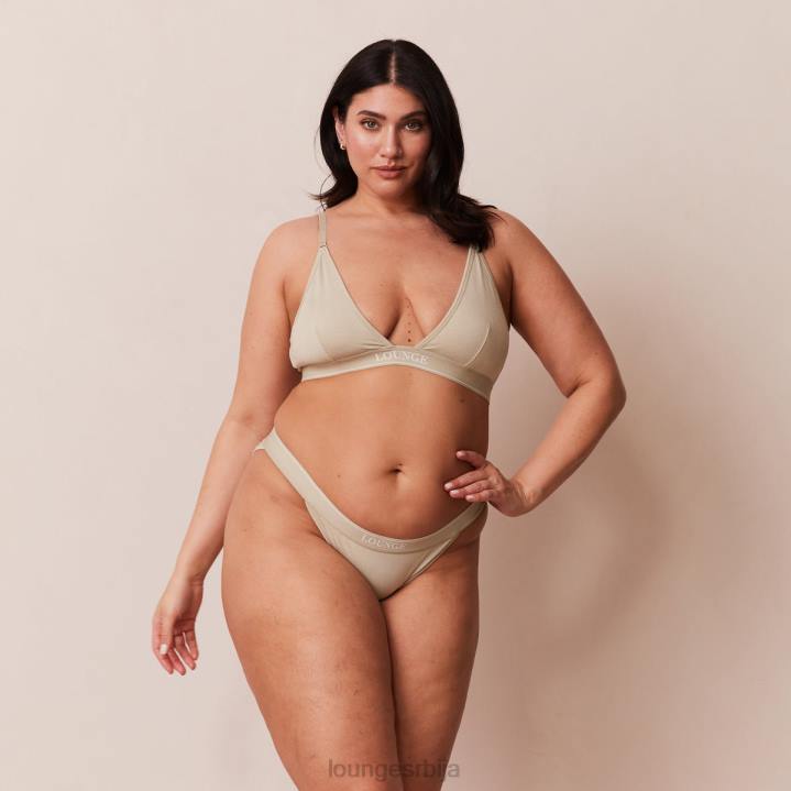 Комплет грудњака и тангица/гаћица од бамбуса минималног троугла Жене Lounge Доњи веш JPFL218 маслина