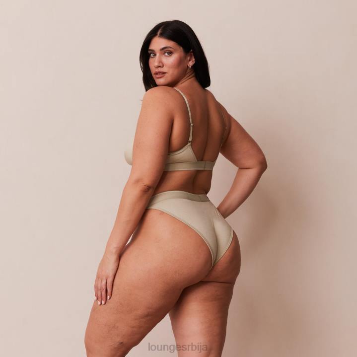 Комплет грудњака и тангица/гаћица од бамбуса минималног троугла Жене Lounge Доњи веш JPFL218 маслина