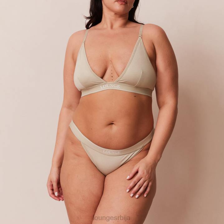 Комплет грудњака и тангица/гаћица од бамбуса минималног троугла Жене Lounge Доњи веш JPFL218 маслина