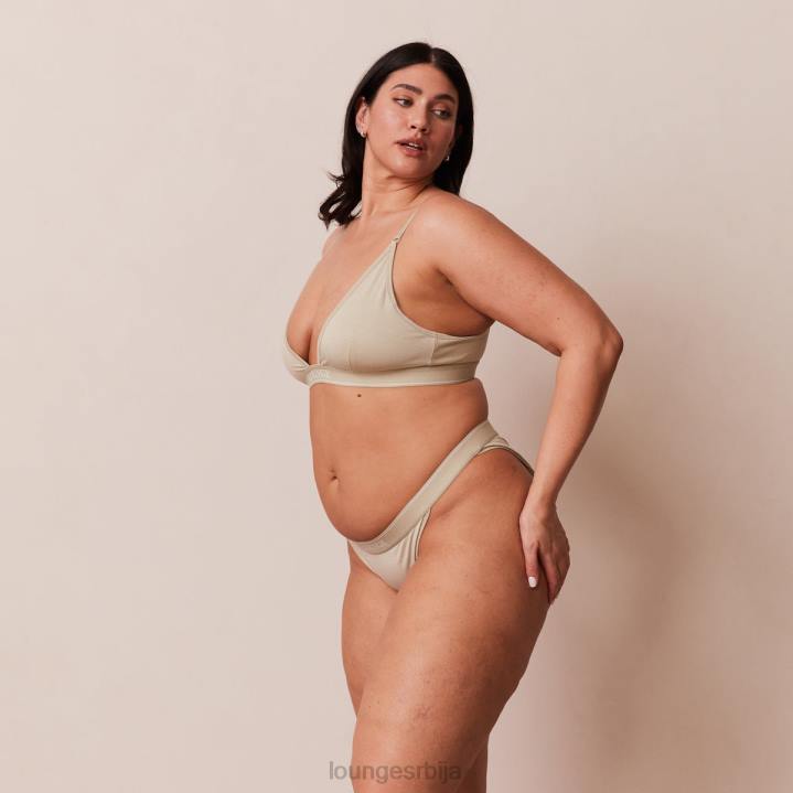 Комплет грудњака и тангица/гаћица од бамбуса минималног троугла Жене Lounge Доњи веш JPFL218 маслина