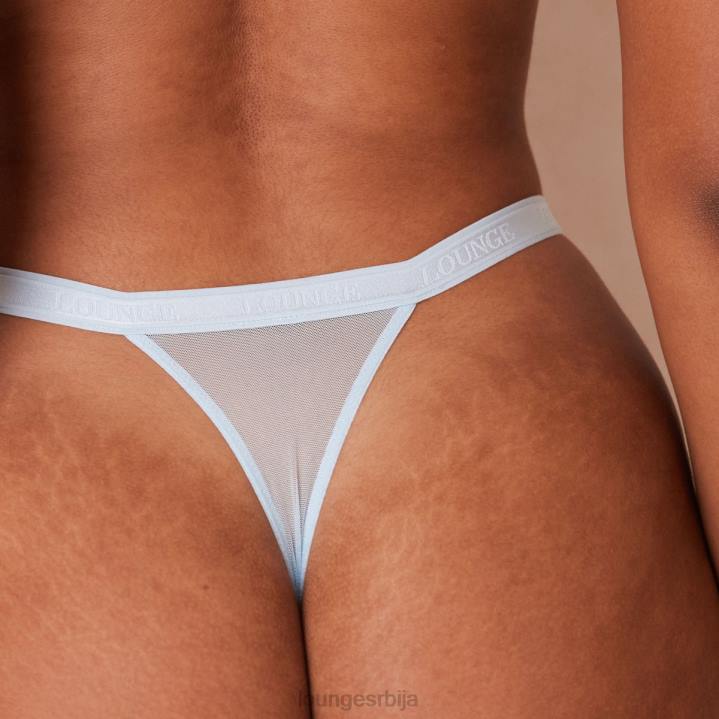 ребрасти грудњак и гаћице са цветним троуглом Жене Lounge Доњи веш JPFL224 Плави
