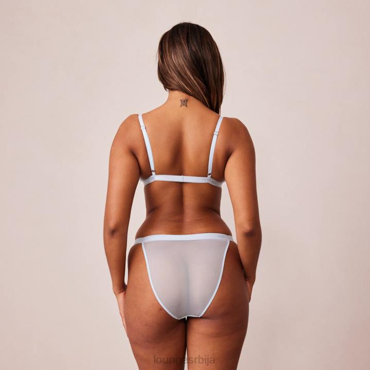 ребрасти грудњак и гаћице са цветним троуглом Жене Lounge Доњи веш JPFL224 Плави