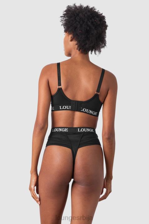 Негујте грудњак за негу и комплет танге/гаћица Жене Lounge Доњи веш JPFL225 црн