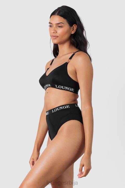 Негујте грудњак за негу и комплет танге/гаћица Жене Lounge Доњи веш JPFL225 црн