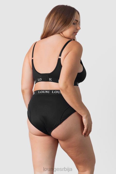 Негујте грудњак за негу и комплет танге/гаћица Жене Lounge Доњи веш JPFL225 црн