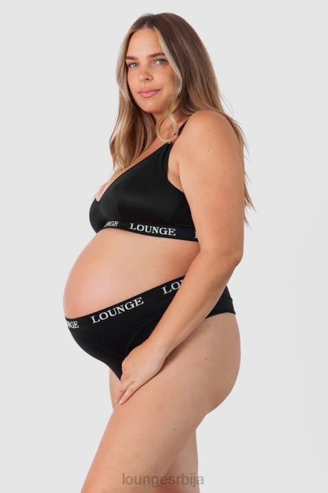 Негујте грудњак за негу и комплет танге/гаћица Жене Lounge Доњи веш JPFL225 црн