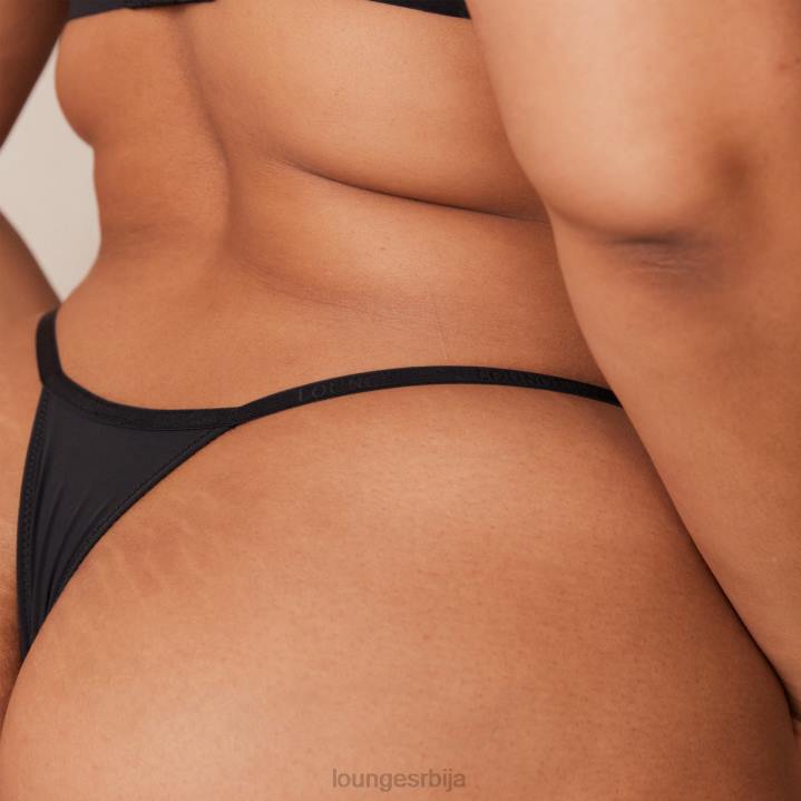 лагани грудњак са кратким мајицама и танге/гаћице сет Жене Lounge Доњи веш JPFL226 црн