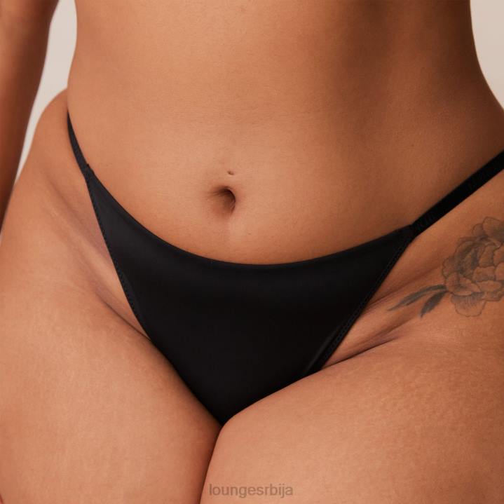 лагани грудњак са кратким мајицама и танге/гаћице сет Жене Lounge Доњи веш JPFL226 црн