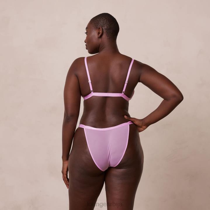 ребрасти грудњак и гаћице са цветним троуглом Жене Lounge Доњи веш JPFL227 лаванда розе