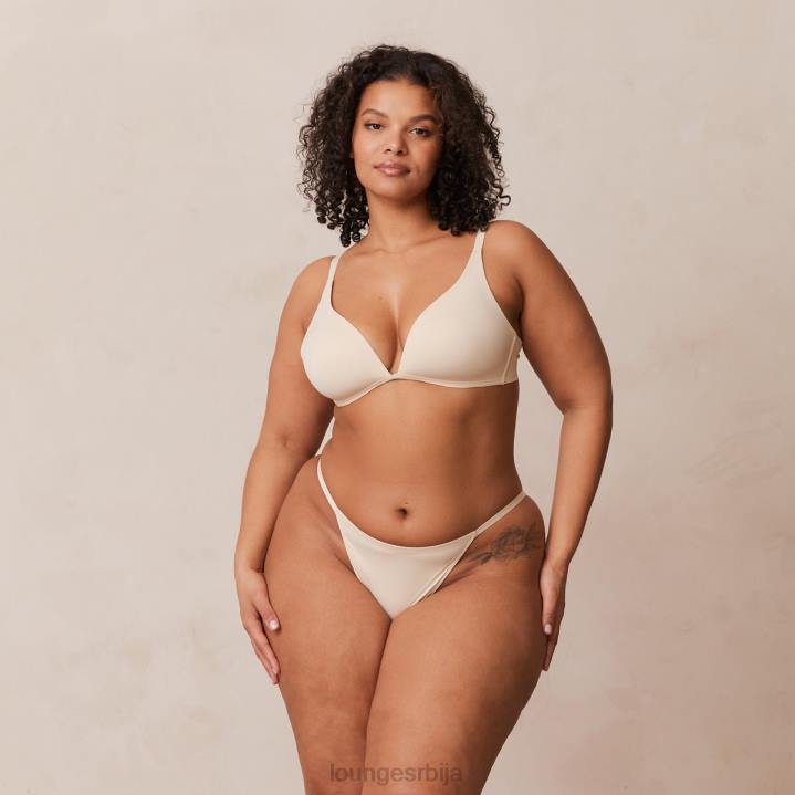 лагани грудњак са кратким мајицама и танге/гаћице сет Жене Lounge Доњи веш JPFL228 латте