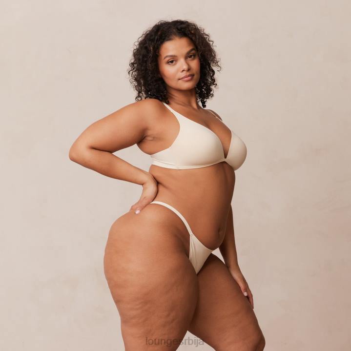 лагани грудњак са кратким мајицама и танге/гаћице сет Жене Lounge Доњи веш JPFL228 латте