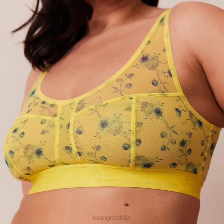 сет са цветним мрежастим бралетама и тангама Жене Lounge Доњи веш JPFL229 жута