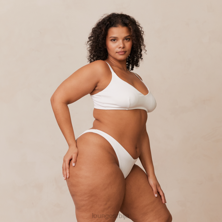 ребрасти троугласти грудњак и танге/гаћице комплет Жене Lounge Доњи веш JPFL236 бео