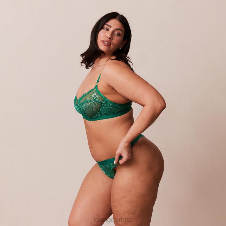 сет балконских грудњака и тангица/гаћица Жене Lounge Доњи веш JPFL101 смарагд