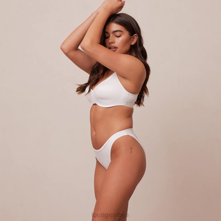 елегантан сет грудњака и тангица/гаћица Жене Lounge Доњи веш JPFL105 бео
