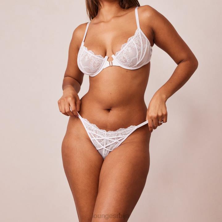 завести балконски грудњак са предњим закопчавањем и танге/гаћице Жене Lounge Доњи веш JPFL107 бео