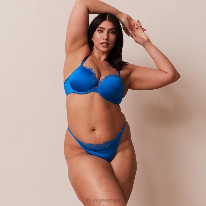 сет антигравитационих пусх-уп грудњака и тангица/гаћица Жене Lounge Доњи веш JPFL110 кобалт плава