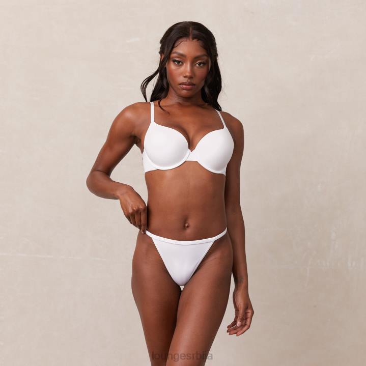 Сцулпт пусх-уп мајица грудњак и г-стринг/гаћице сет Жене Lounge Доњи веш JPFL111 бео