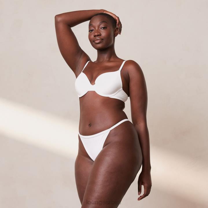 Сцулпт пусх-уп мајица грудњак и г-стринг/гаћице сет Жене Lounge Доњи веш JPFL111 бео