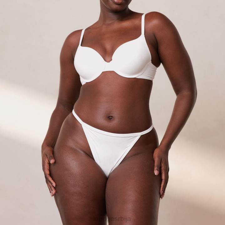 Сцулпт пусх-уп мајица грудњак и г-стринг/гаћице сет Жене Lounge Доњи веш JPFL111 бео