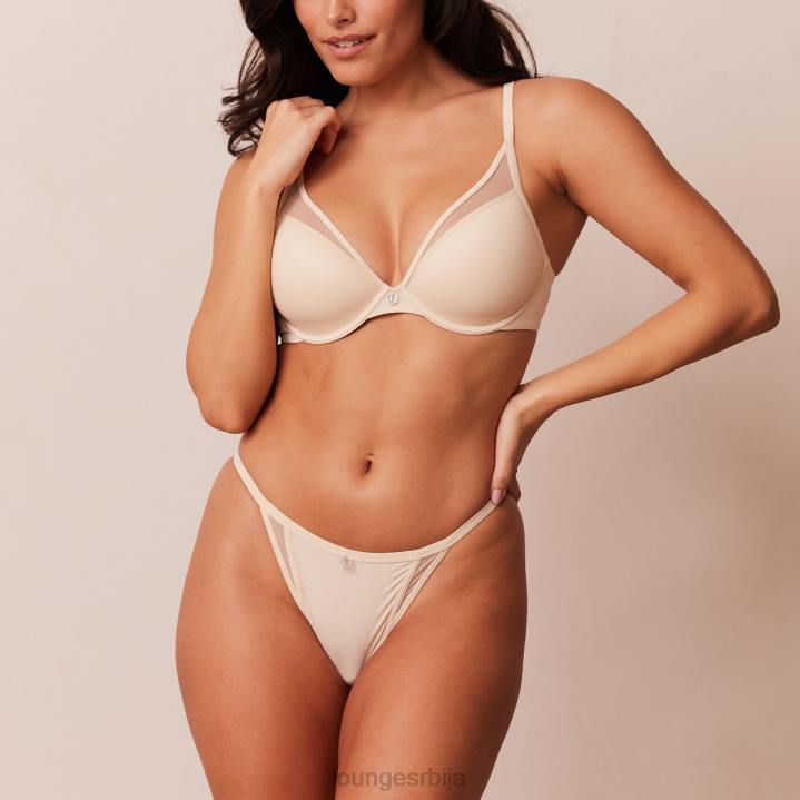 сет класичних грудњака са кратким мајицама и тангица/гаћица Жене Lounge Доњи веш JPFL114 латте