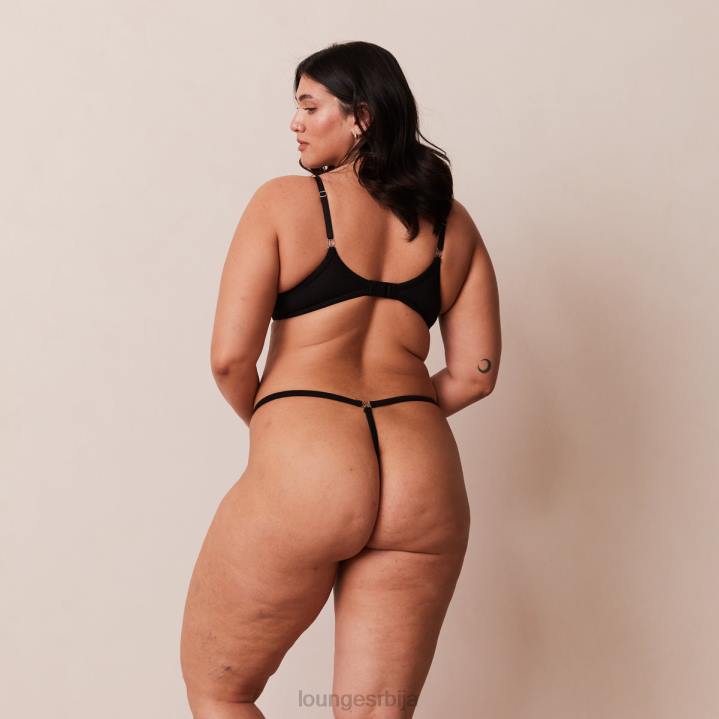Сцулпт пусх-уп мајица грудњак и г-стринг/гаћице сет Жене Lounge Доњи веш JPFL115 црн