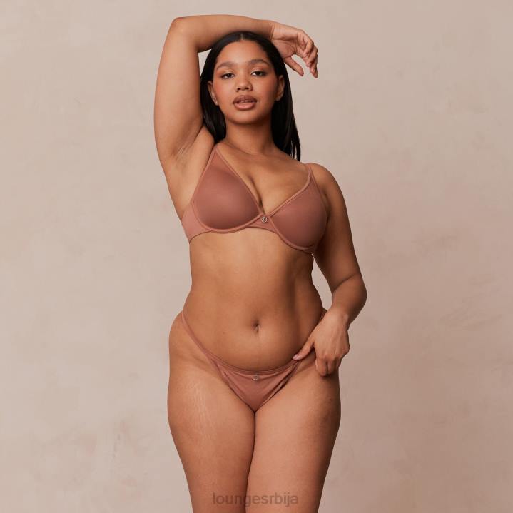 сет класичних грудњака са кратким мајицама и тангица/гаћица Жене Lounge Доњи веш JPFL121 моцха
