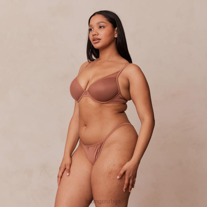 сет класичних грудњака са кратким мајицама и тангица/гаћица Жене Lounge Доњи веш JPFL121 моцха