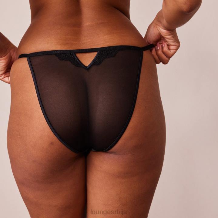 завести балконски грудњак са предњим закопчавањем и танге/гаћице Жене Lounge Доњи веш JPFL126 црн