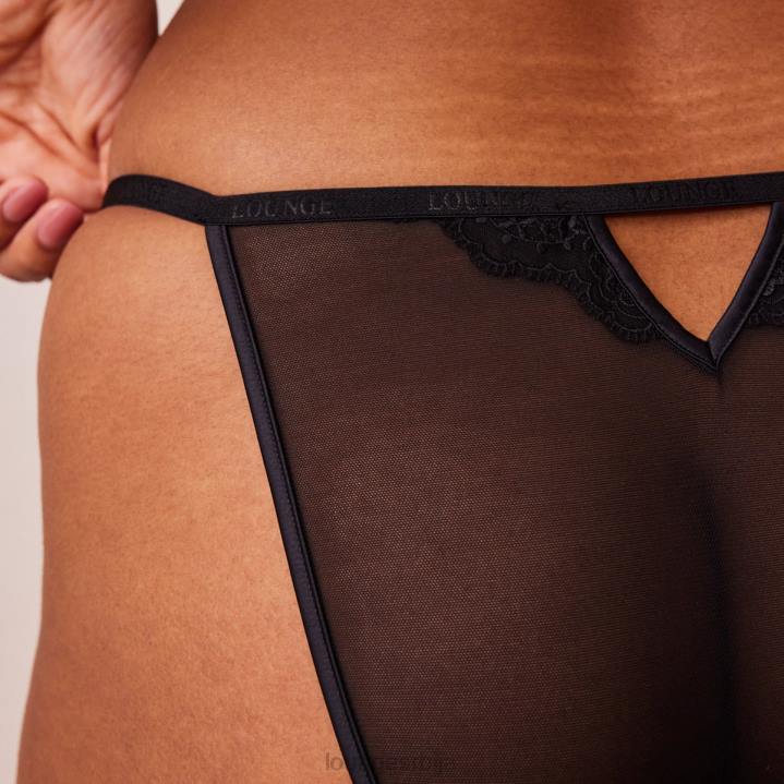 завести балконски грудњак са предњим закопчавањем и танге/гаћице Жене Lounge Доњи веш JPFL126 црн